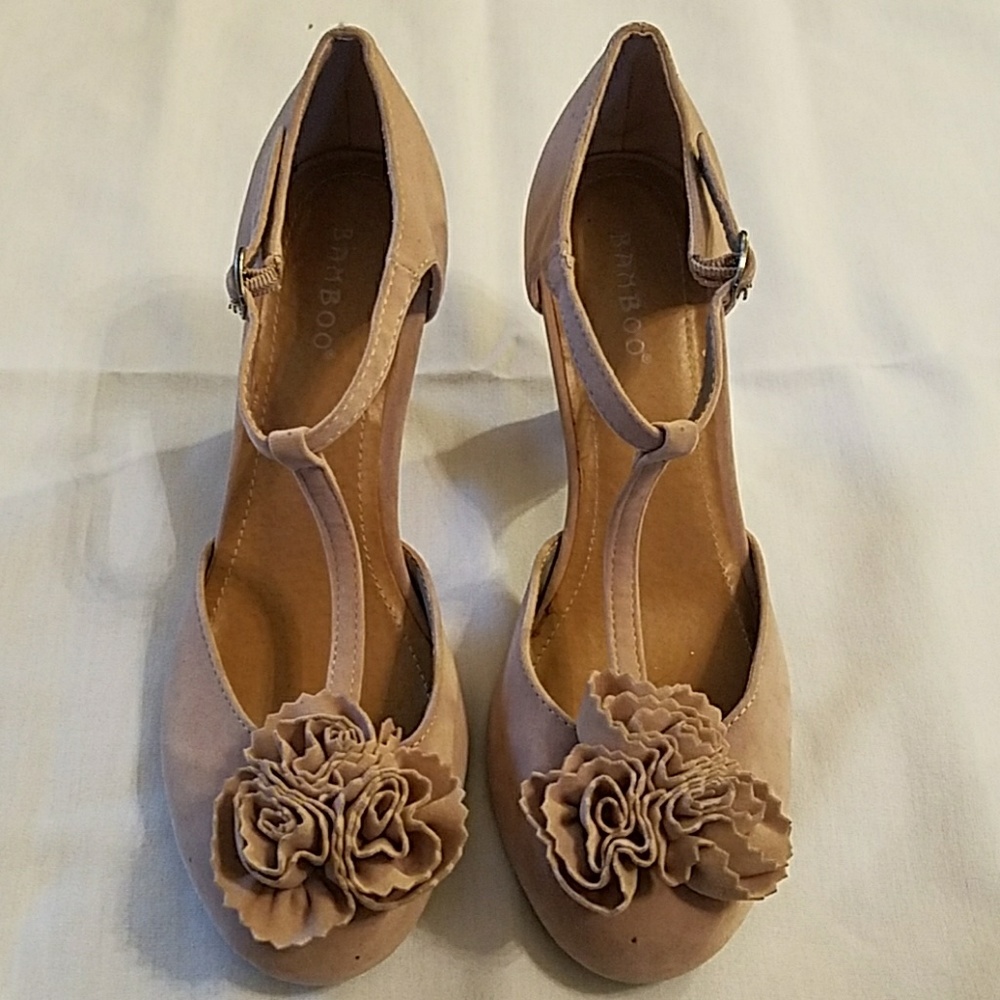 Suede Dusty Rose Mary Janes
