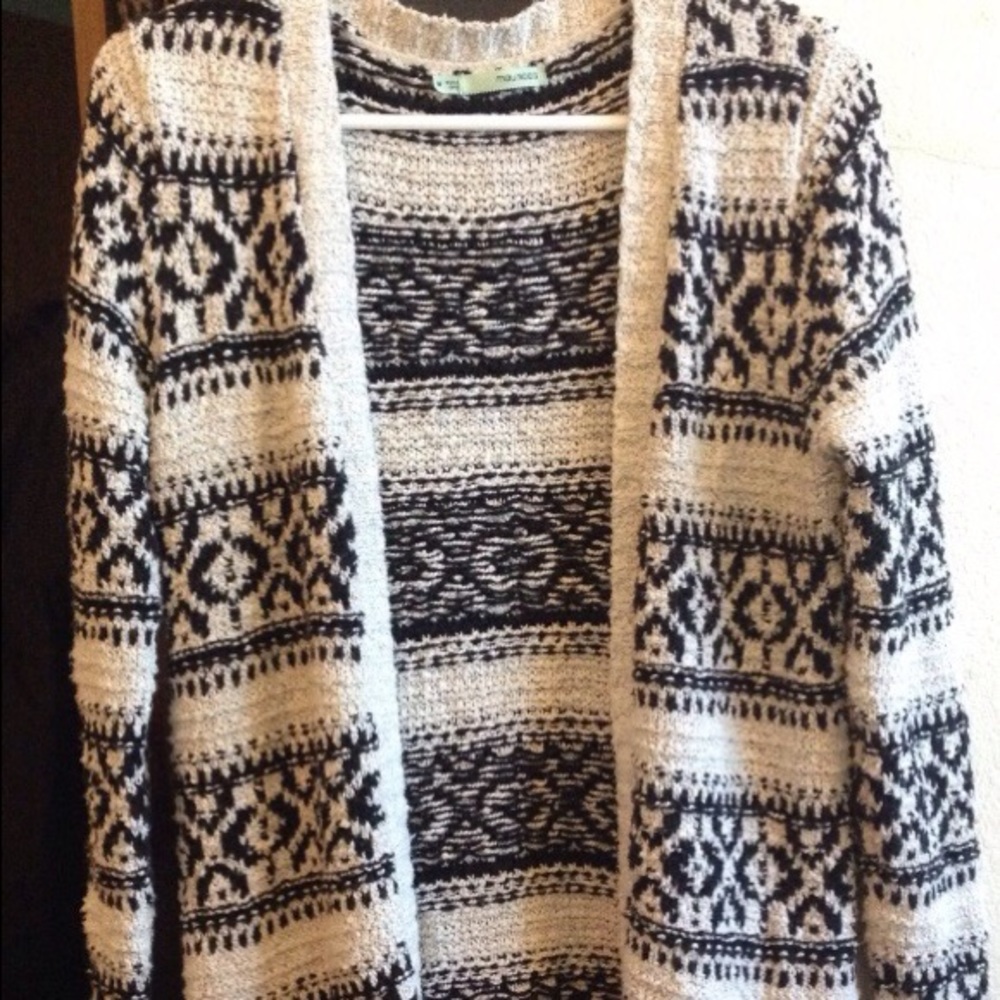 Black and cream pattern sweater