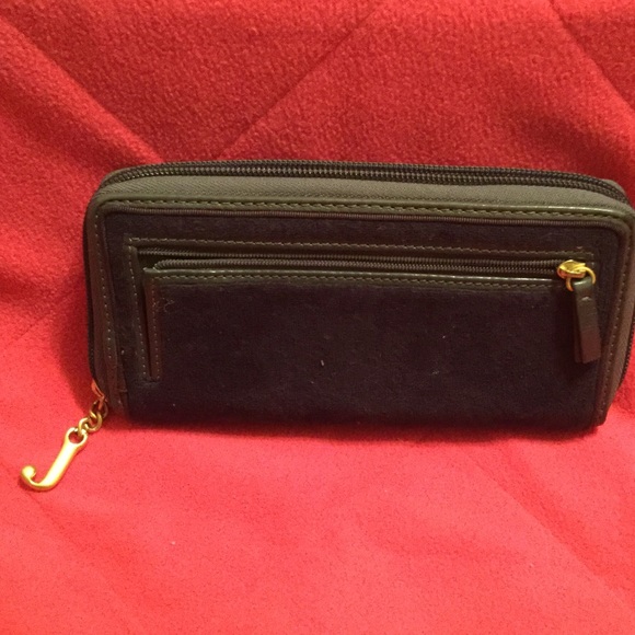 Navy Velour Juicy Couture Long Wallet - Picture 2 of 5