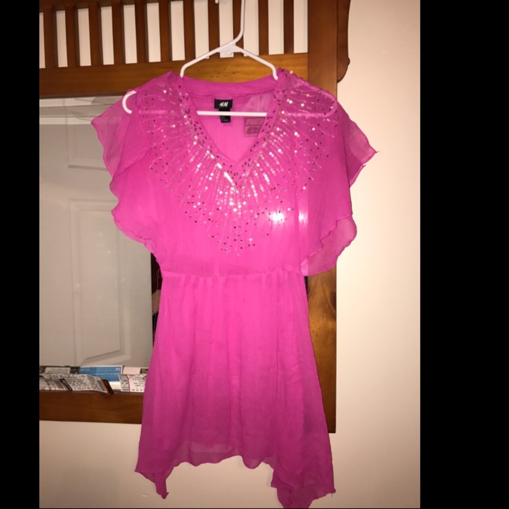 Sheer pink "fairy" top.