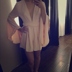 Deep V Flow Chiffon Romper.