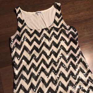 Sequins Chevron Tank Top