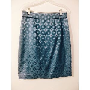 Blue Anthropologie Pencil Skirt