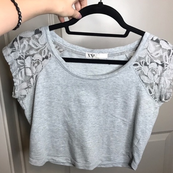 Tops - Grey crop top Tops - Grey crop top