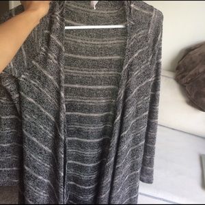 Ambiance Heather Grey Long Cardigan size s