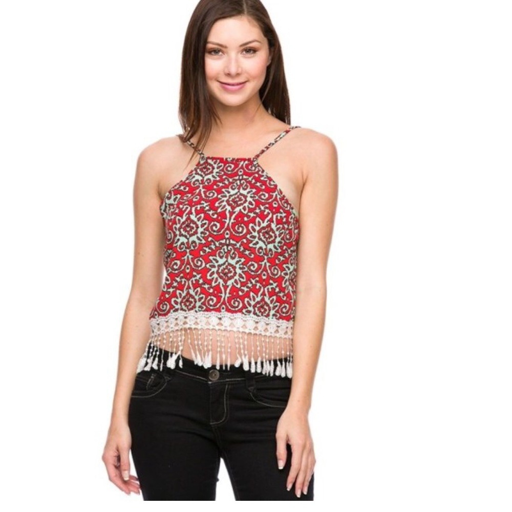 🏷 {SALE} NEW ll • Coachella halter crop top