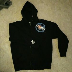 Never summer black zip down