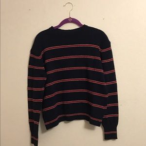 Navy & Red striped sweater