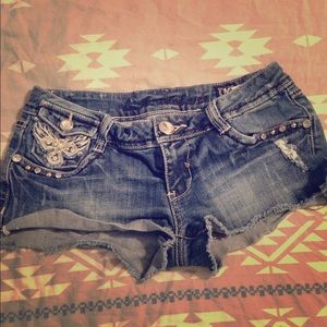LA Idol blue jean shorts