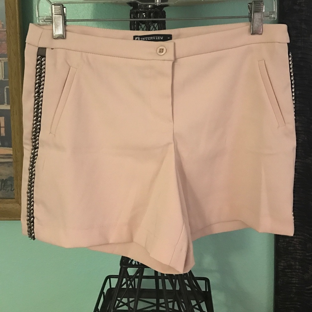 Blush embellished shorts