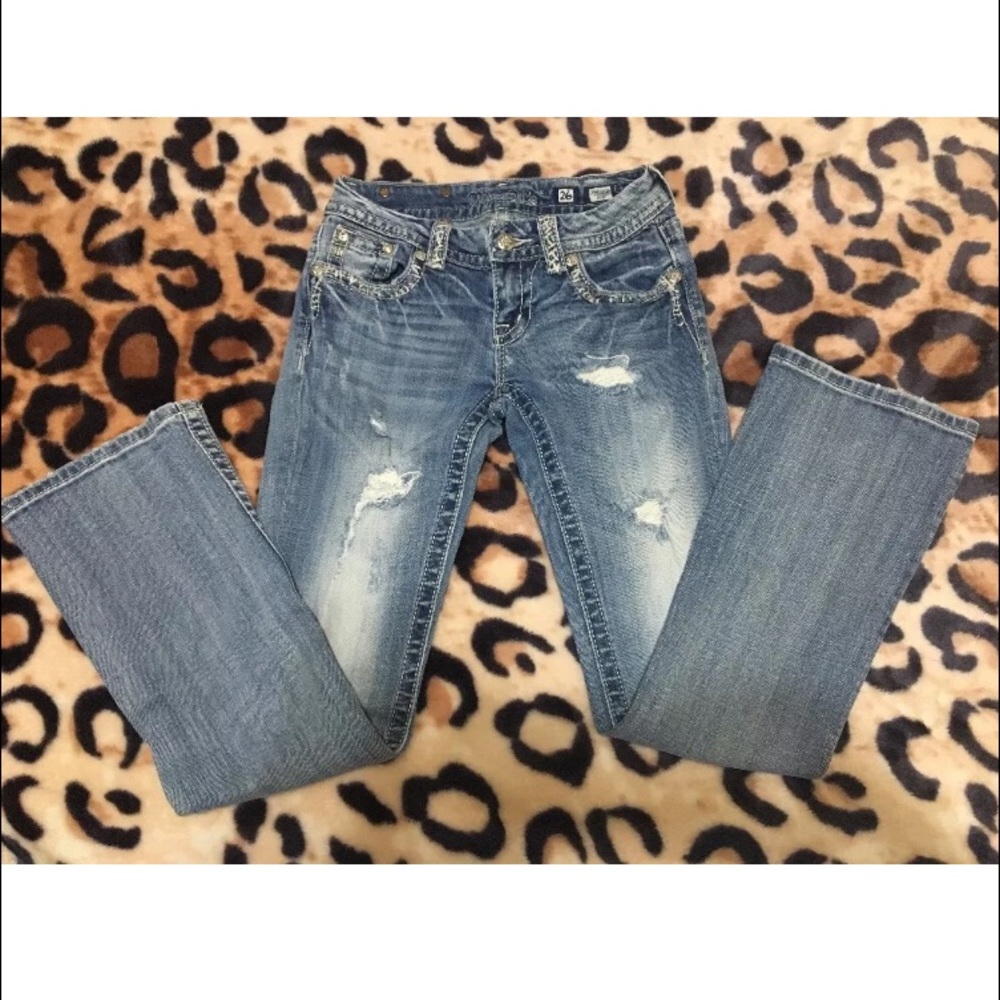 🚫SOLD🚫Miss Me distressed boot cut jeans 🐴