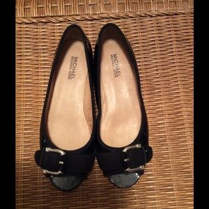 Michael Kors black patent leather flats