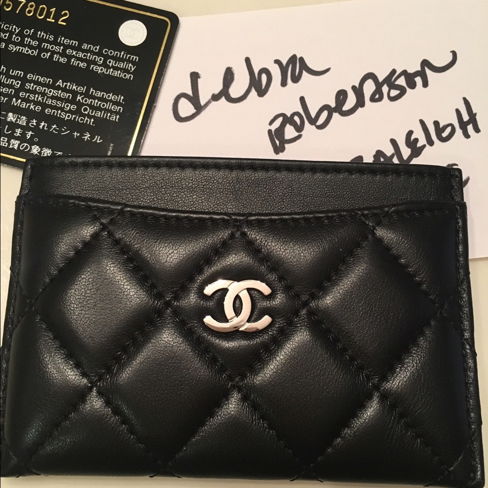 Chanel Black Lambskin credit card holder ❌❌SOLD❌❌