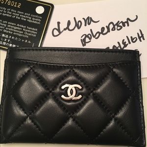 Chanel Black Lambskin credit card holder ❌❌SOLD❌❌