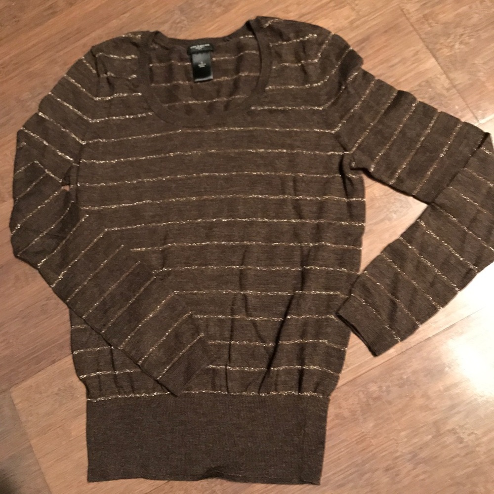 Brown Gold Glitter Sweater
