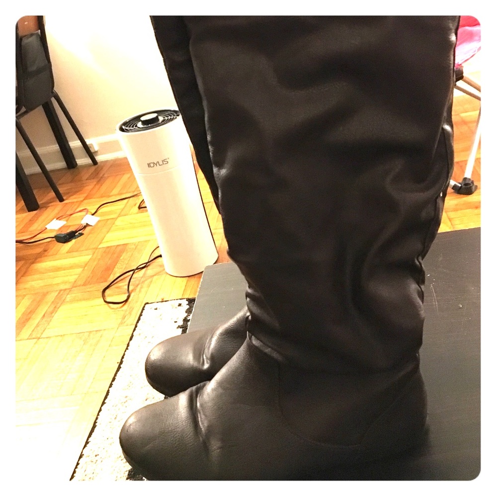 Right below the Knee high boots