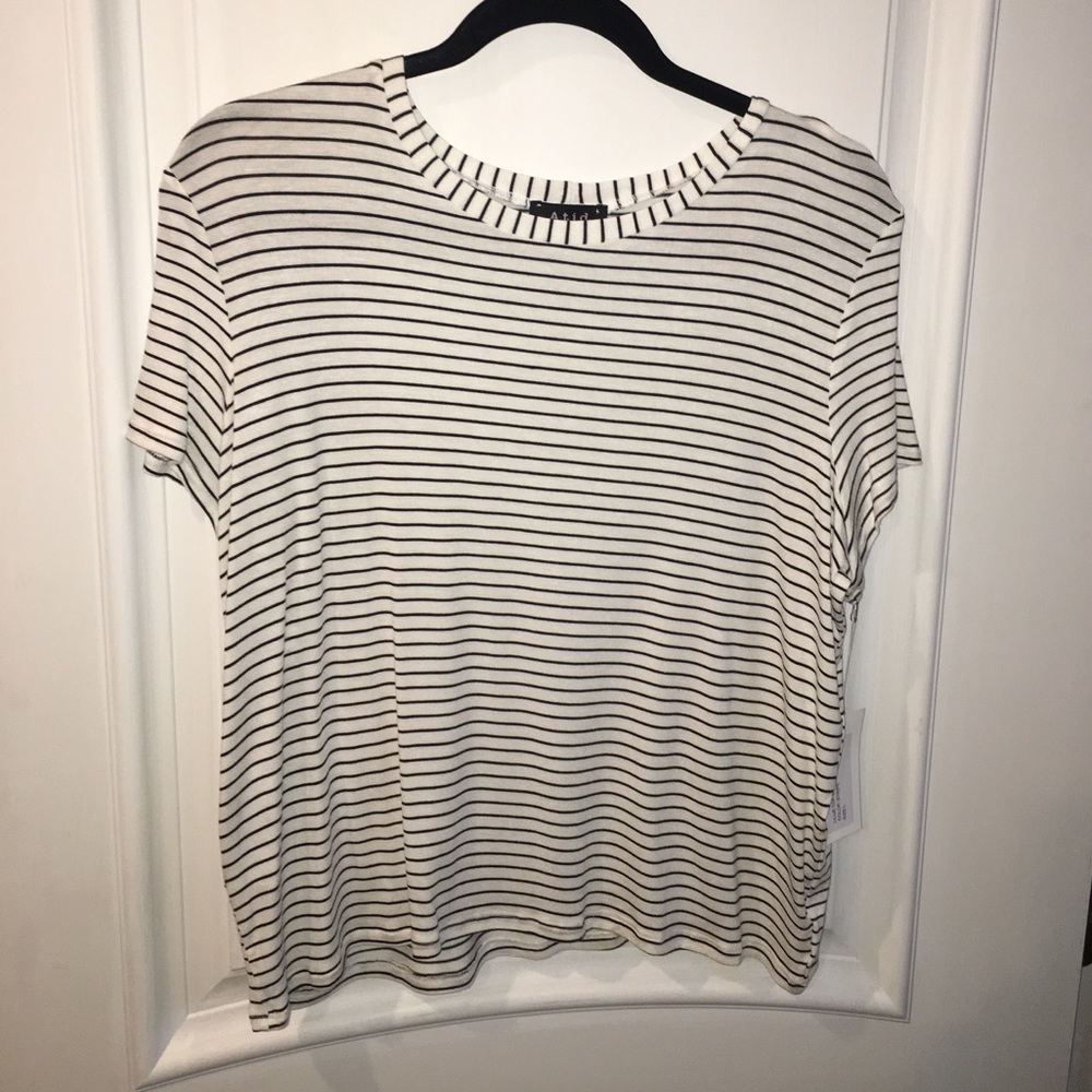 Spring black and white striped top. NWT