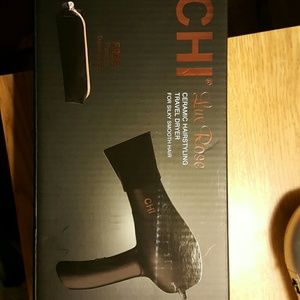 Chi lux rose ceramic hairstyling travel dryer
