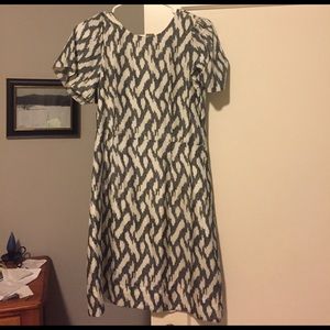 Silk print jcrew dress