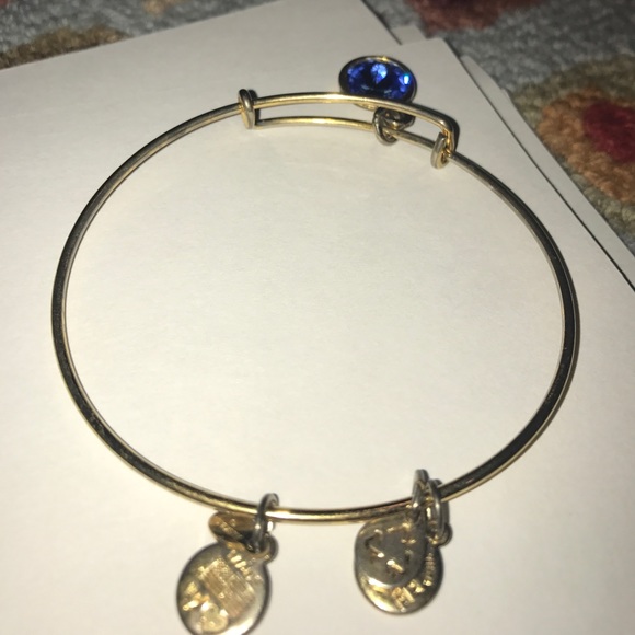 Gold sapphire Alex and Ani bracelet - Picture 3 of 3