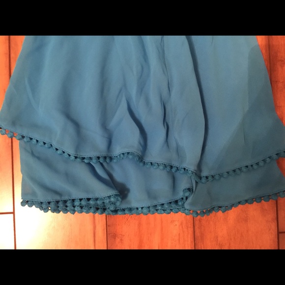 Teal mini skirt - Picture 2 of 4