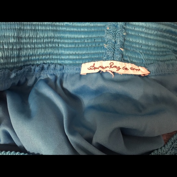 Teal mini skirt - Picture 4 of 4