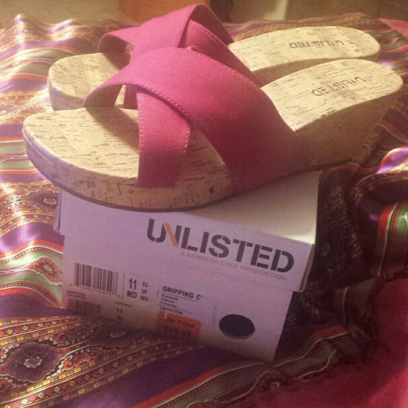 Unlisted Shoes - Criss Cross Wedge Sandals Size 11