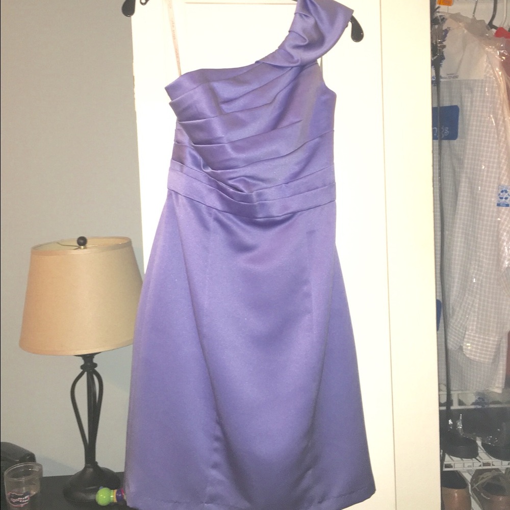 Periwinkle one shoulder dress | Alfred Angelo