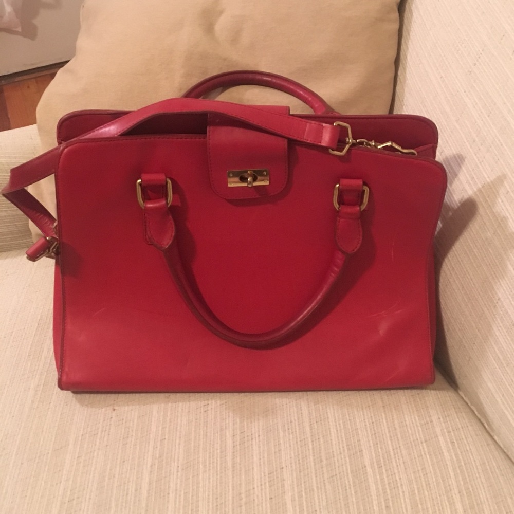 Red jcrew shoulder bag