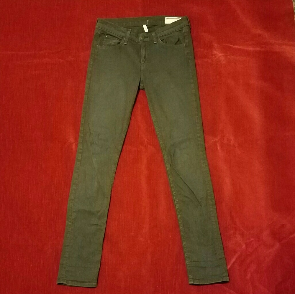 Rag and Bone Charcoal Skinny Stretch Jeans 30x31