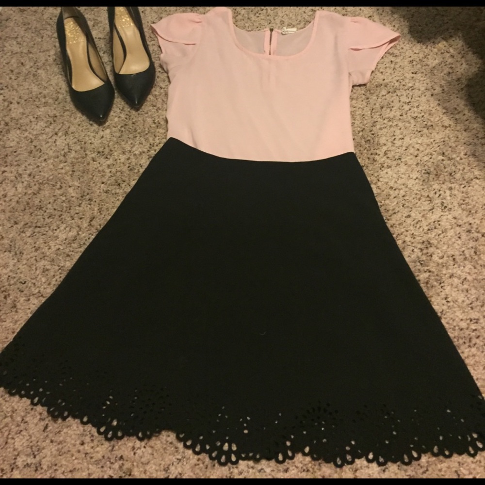 Light pink blouse.