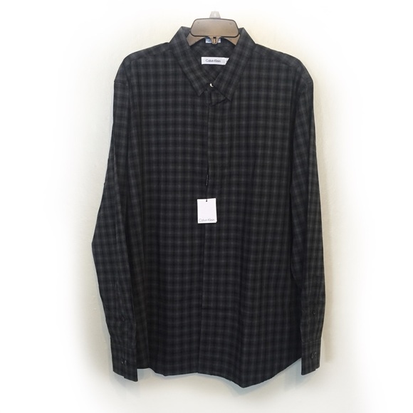 NWT Calvin Klein Men's Shirt - Black & Grey - XL - Picture 1 of 2