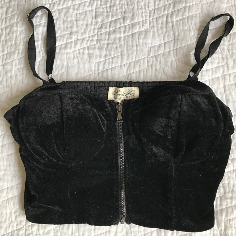 Velvet corset