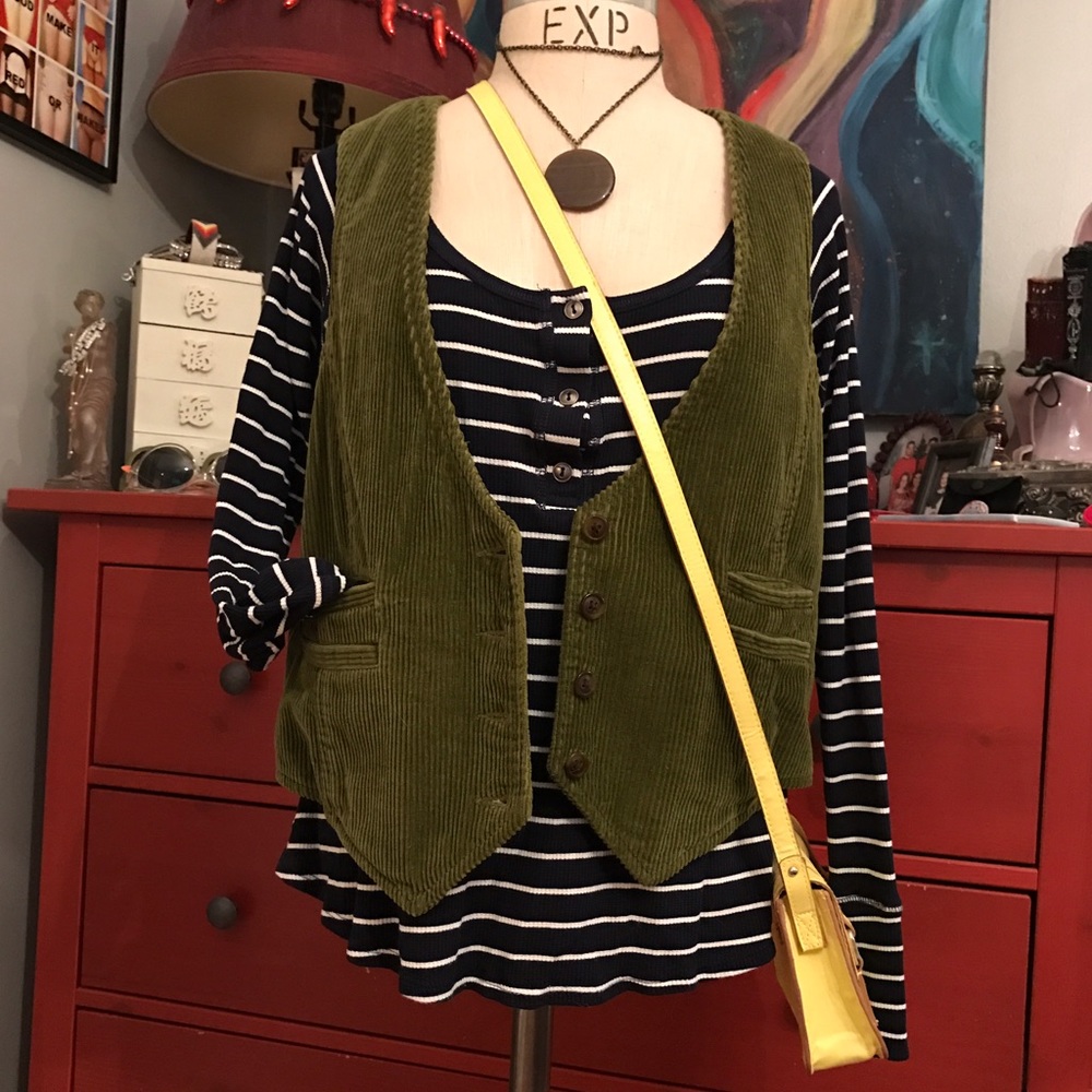 Modcloth blue and white striped shirt