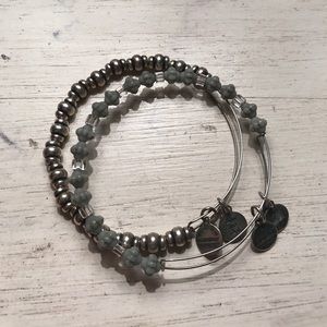 Alex and Ani Silver Bracelet Set