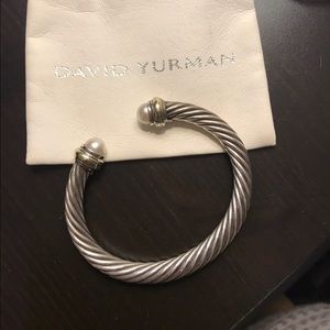 David Yurman 7mm cable with pearl