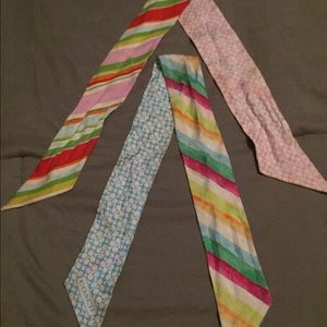 Two 100% Silk Authentic Coach Scarves
