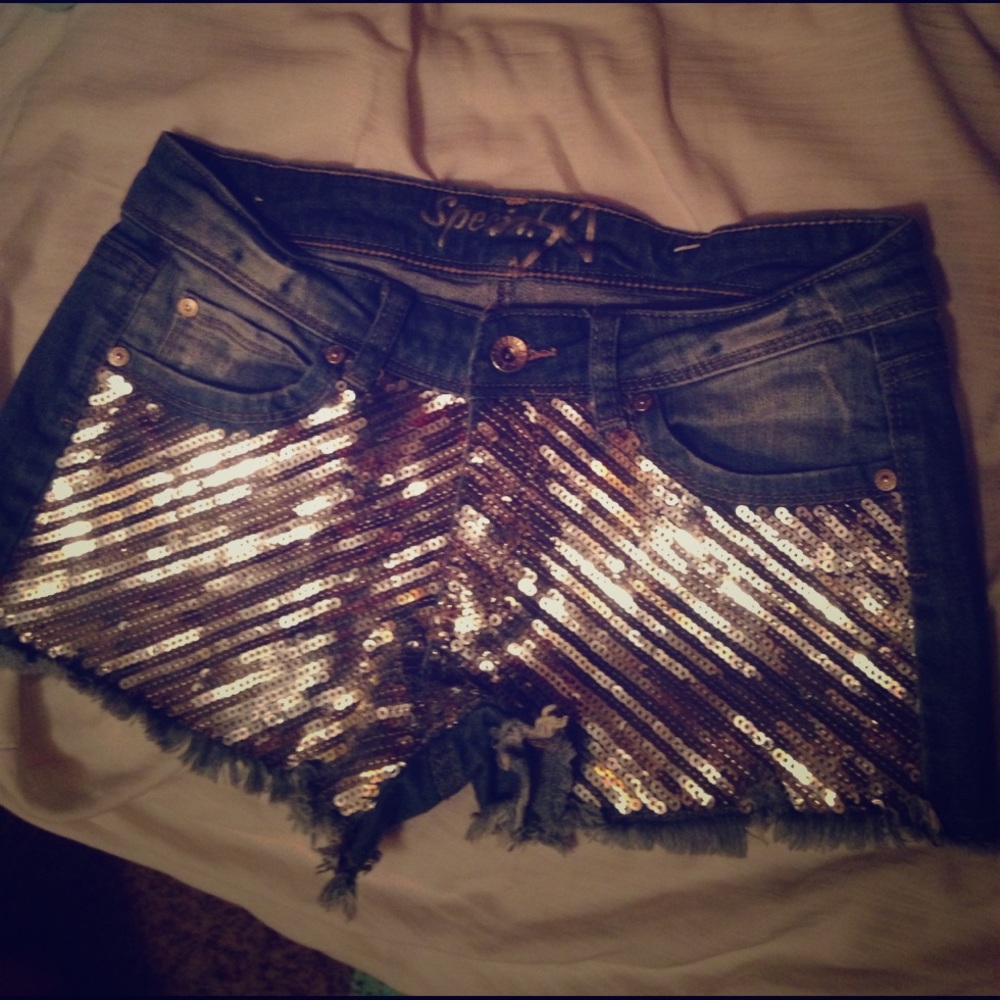 Special X blue jean shorts