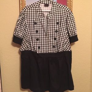 Black and white checkered Torrid Top