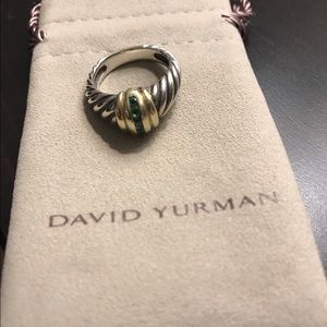 David Yurman ring with Peridot gemstones