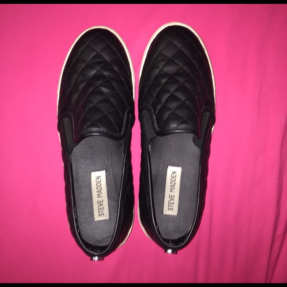 Steve Madden Black Slip on Sneaker
