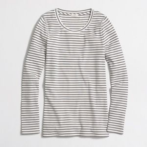 J. Crew Factory Striped Ribbed Long-Sleeve Shirt