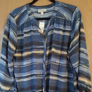 XLR blues stripped blouse from dress barn