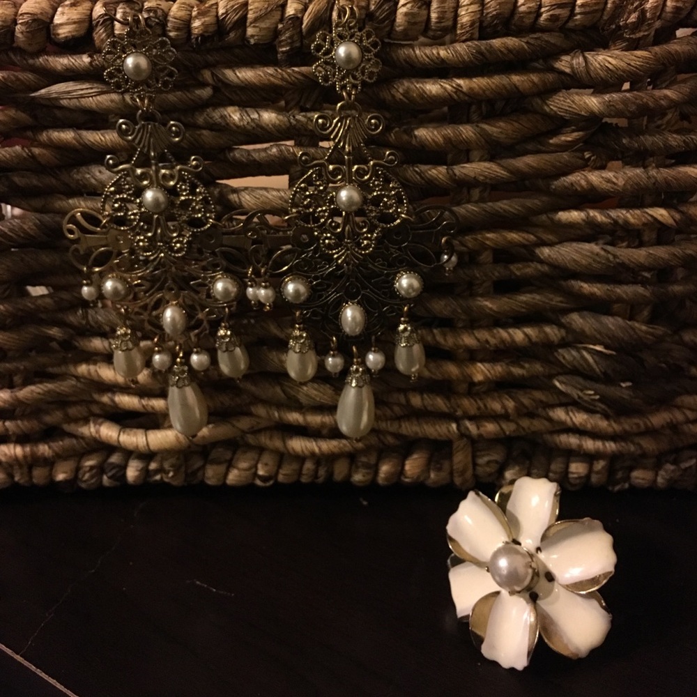 Earrings and a ring