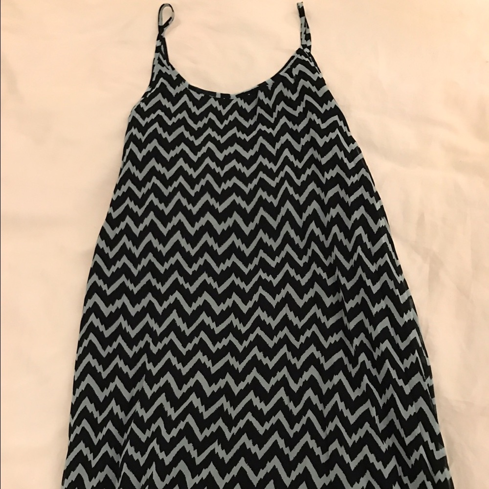 BCBG Silk Spaghetti Strap Mini Swing Dress