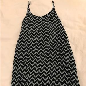 BCBG Silk Spaghetti Strap Mini Swing Dress