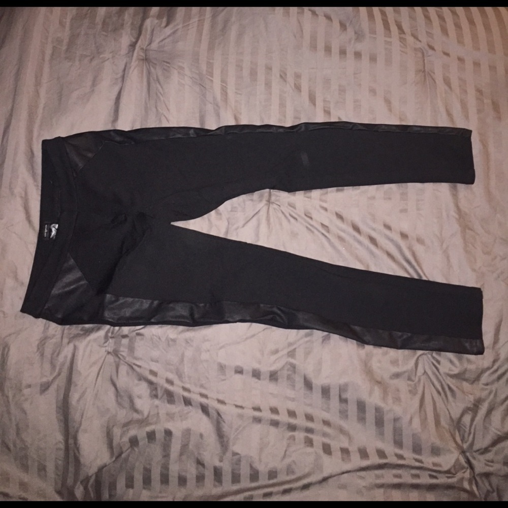 BRAND NEW Ann Taylor Leather Trim Ankle Pants