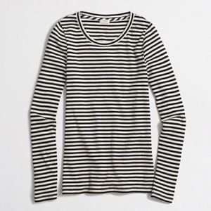 J. Crew Factory Striped Ribbed Long-Sleeve Shirt