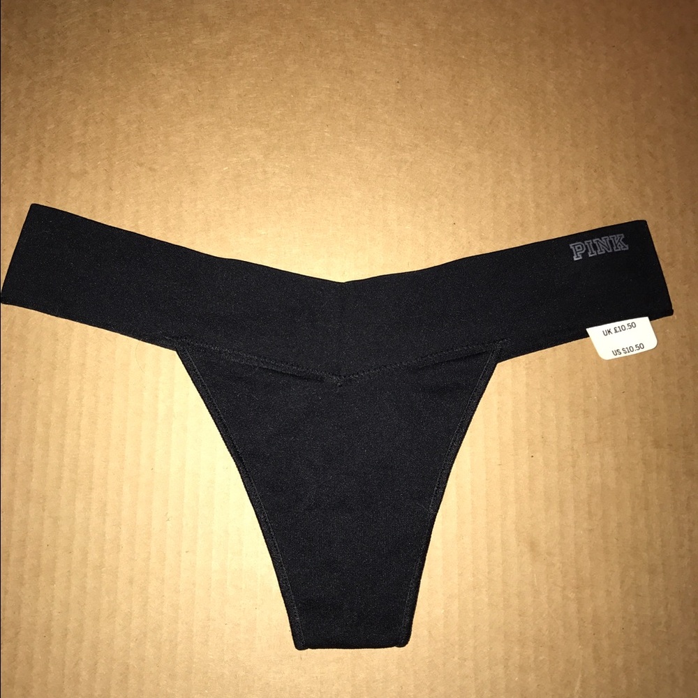 VS PINK Black Thong