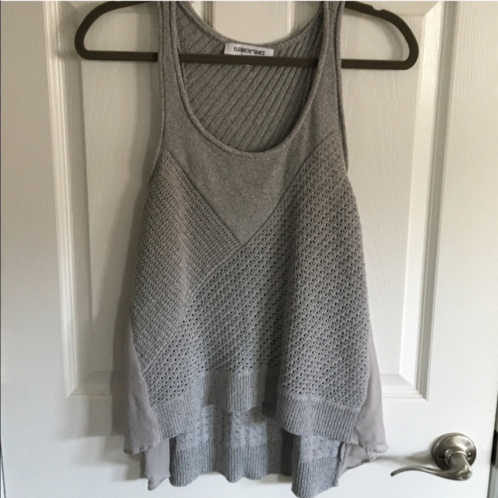 Elizabeth & James grey tank sweater size small
